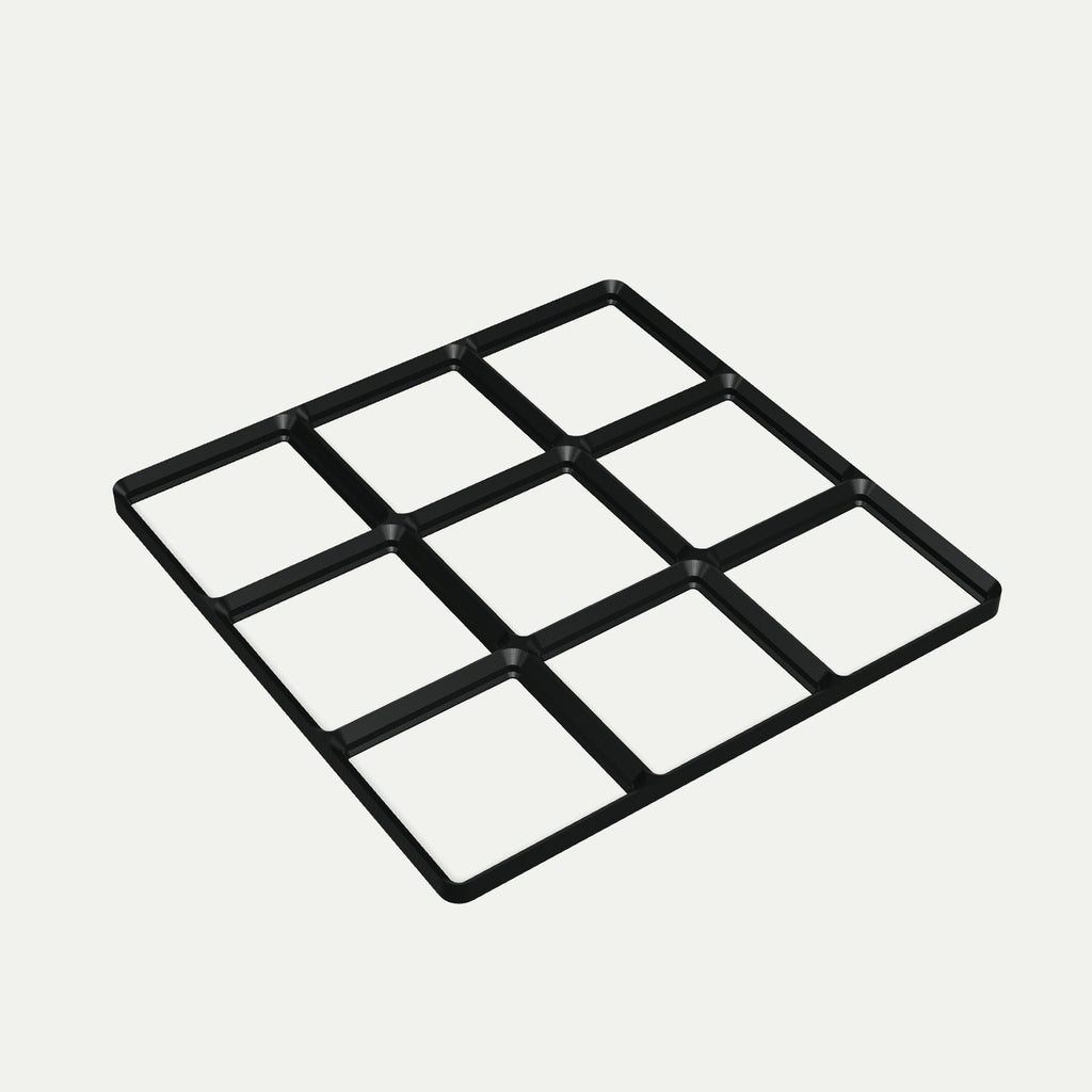 Gridfinity-bunnplate i svart