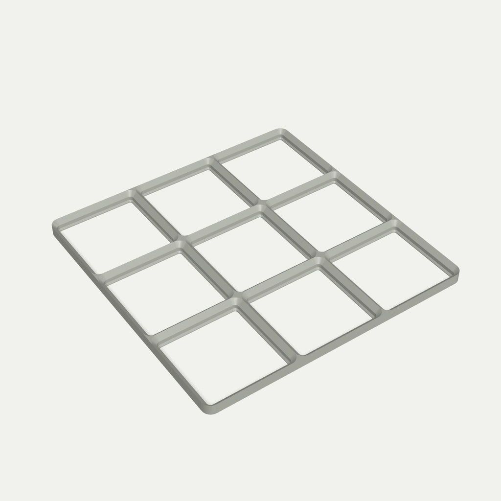 Gridfinity-bunnplate i grå