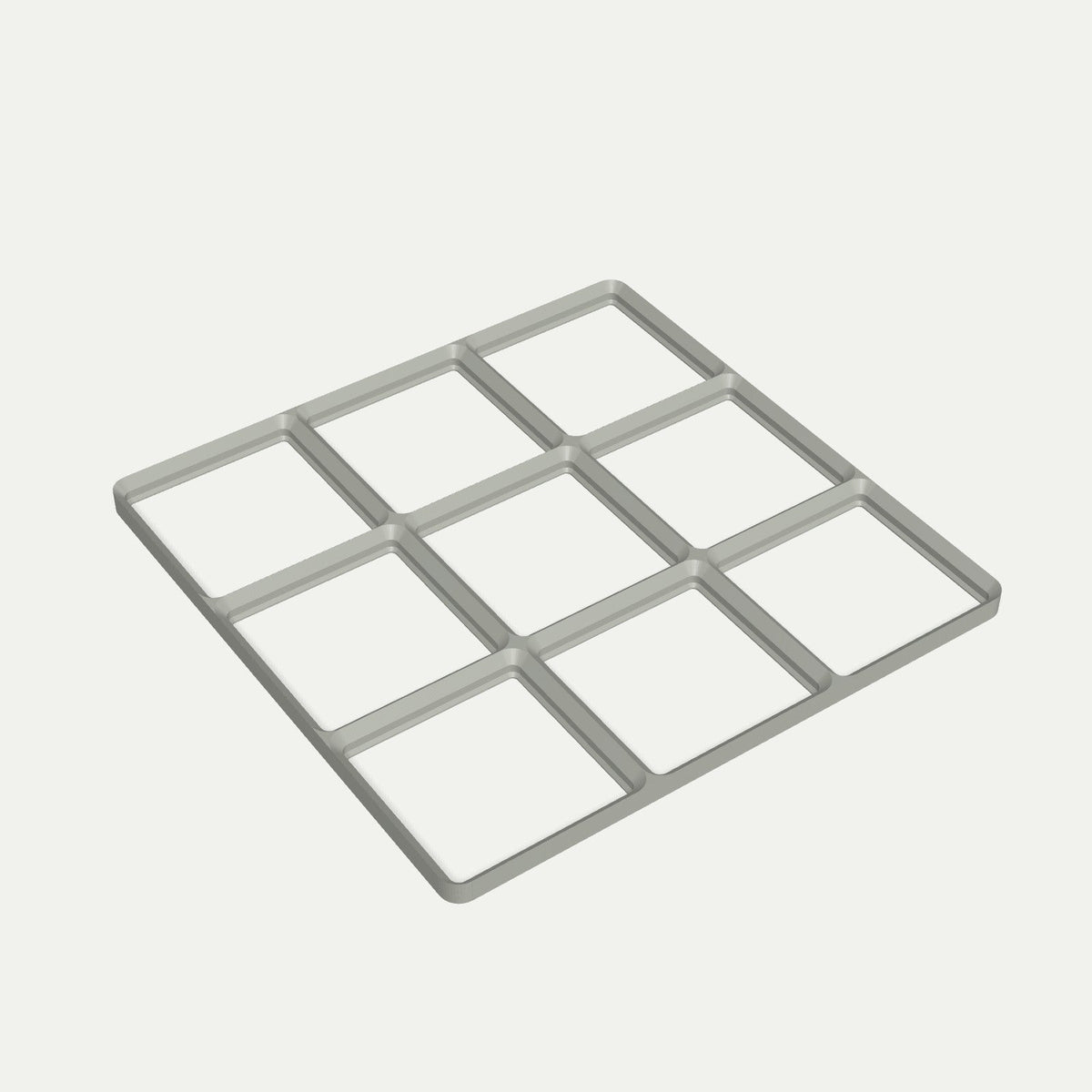 Gridfinity-bunnplate i grå