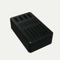 Holder for SD-kort, microSD og USB-pinner i svart