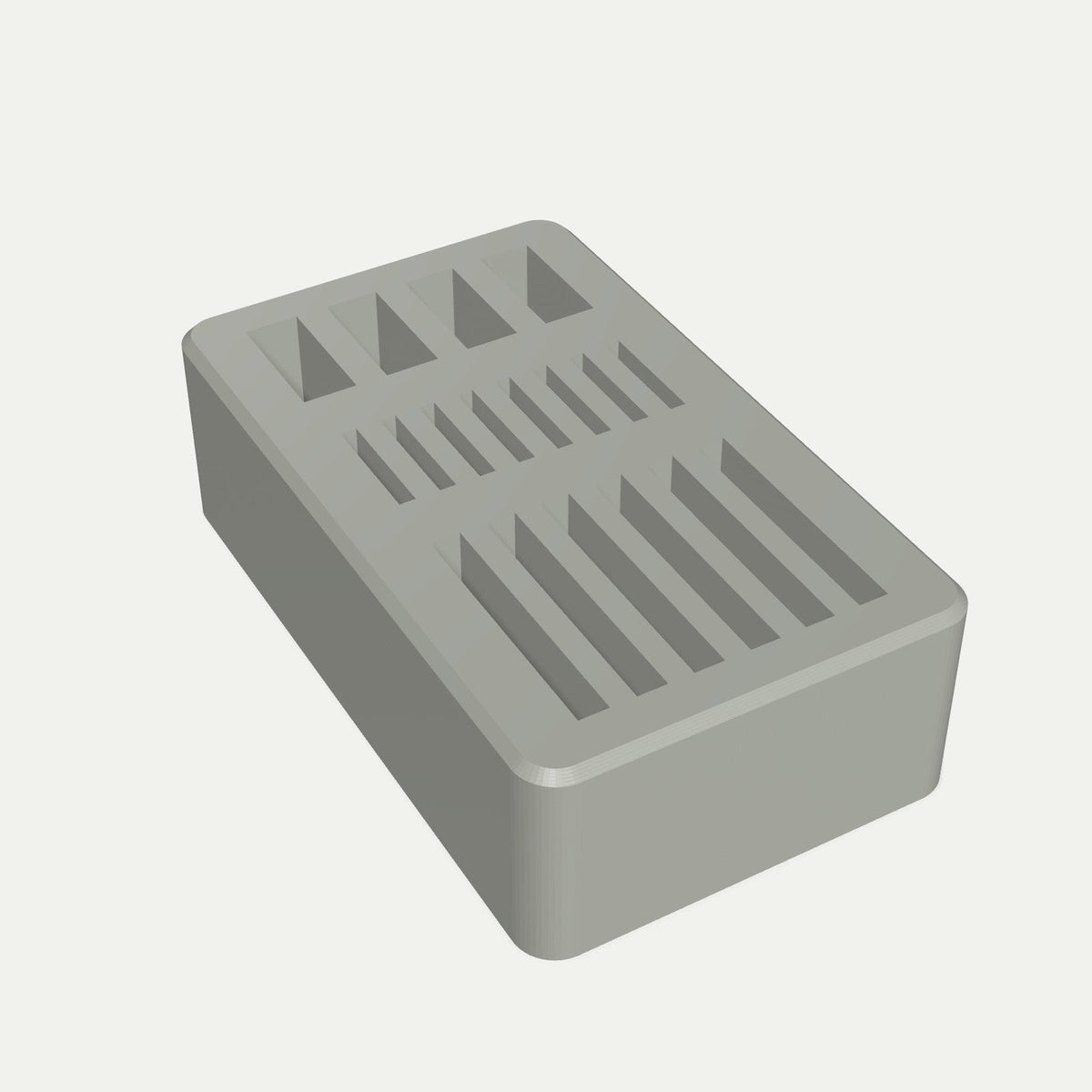 Holder for SD-kort, microSD og USB-pinner i grå