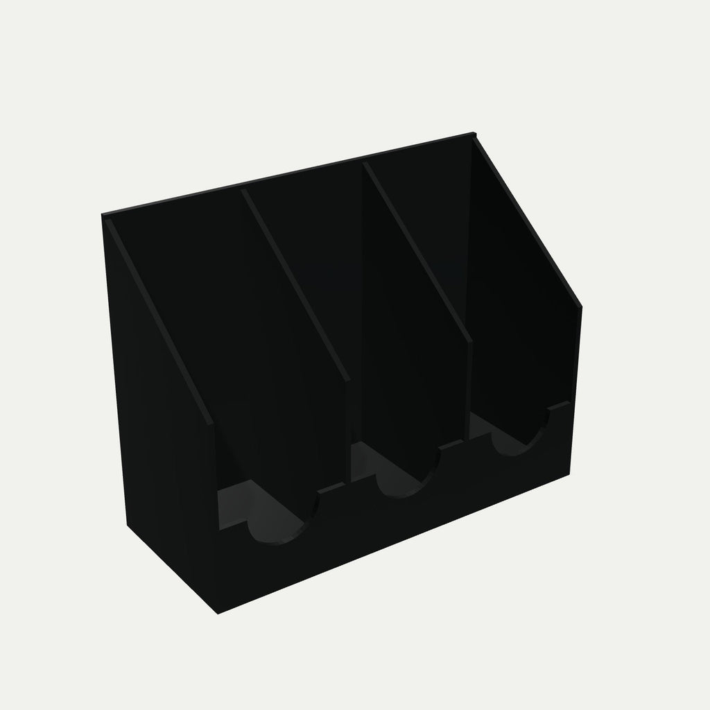Holder for fjernkontroller i svart