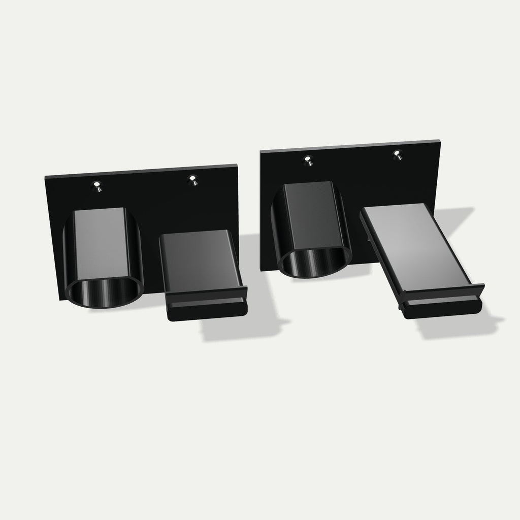 Type 2-holder med kabeloppheng – størrelser side om side