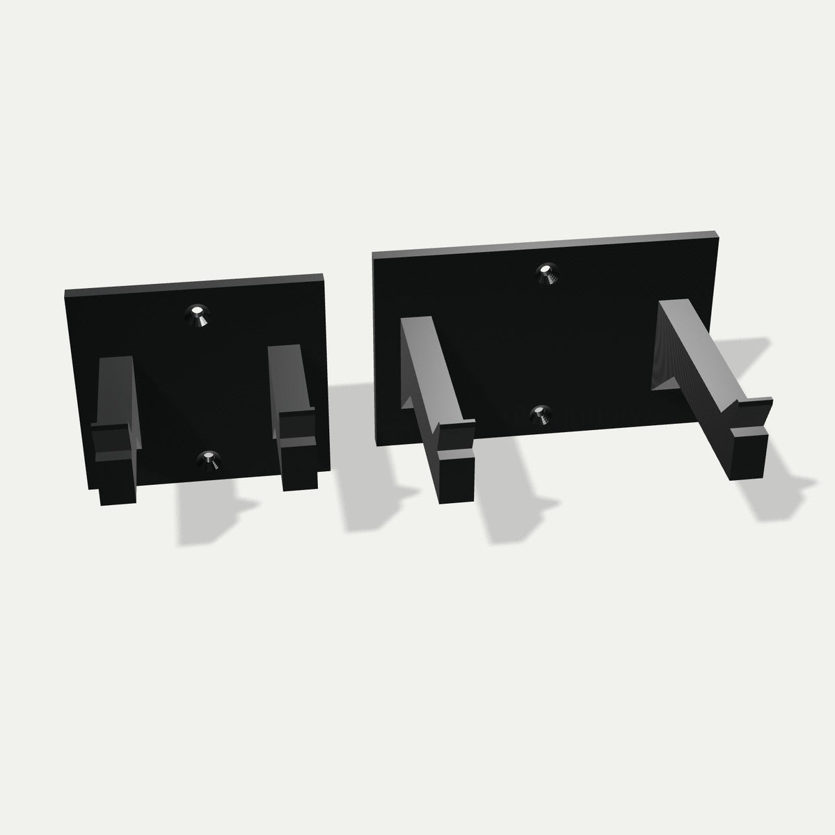 Skiholder for vegg – størrelser side om side