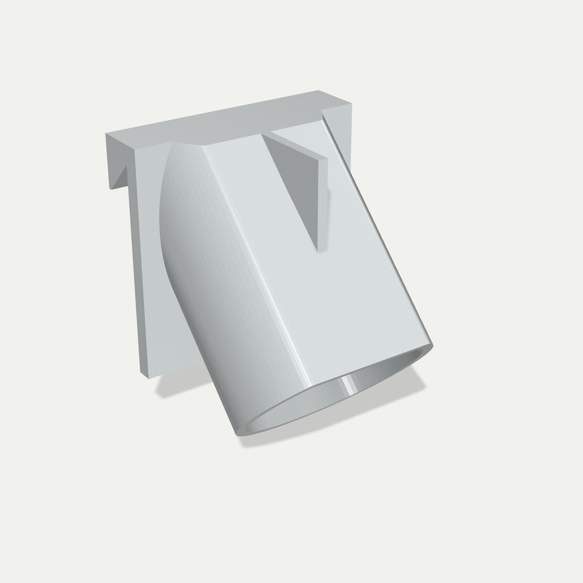 Type 2-holder for veggskinne i grå