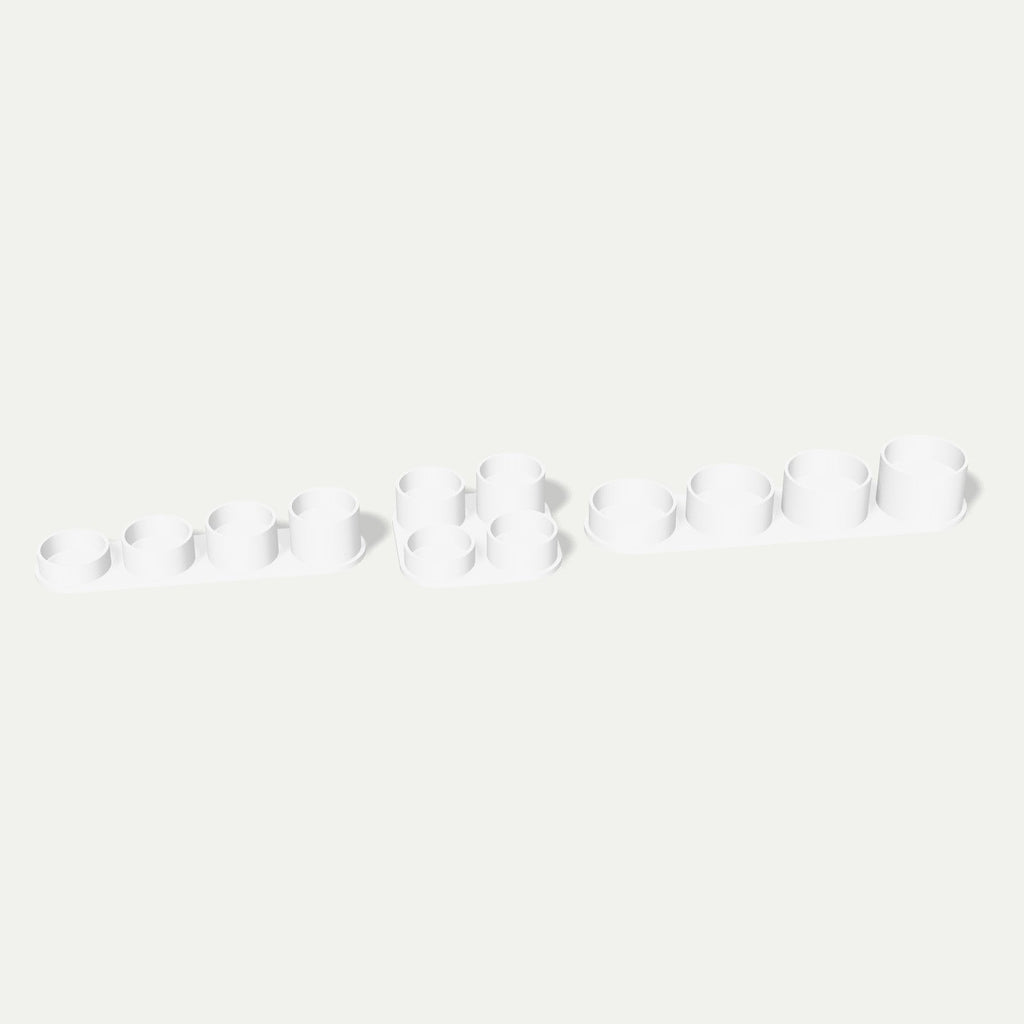 Adventsstake for LED-lys – størrelser side om side