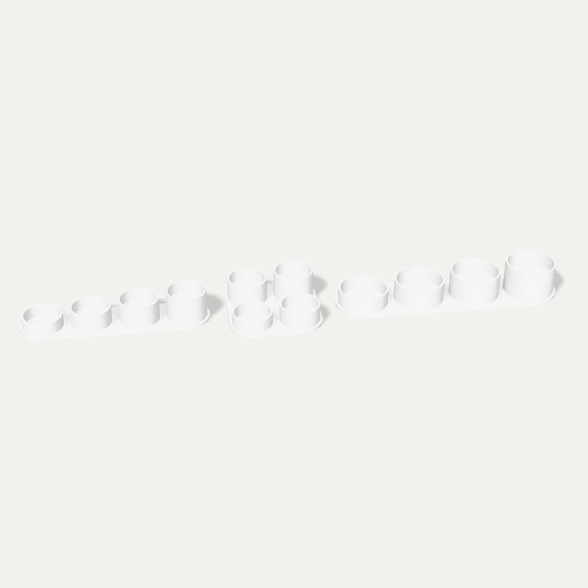Adventsstake for LED-lys – størrelser side om side