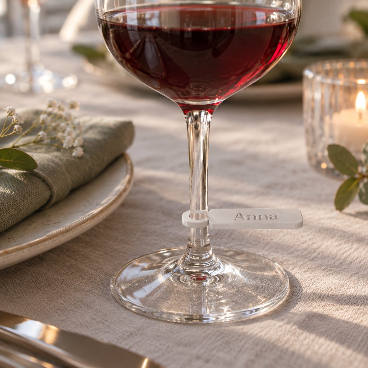 Glassmerker med navn – til vinglass