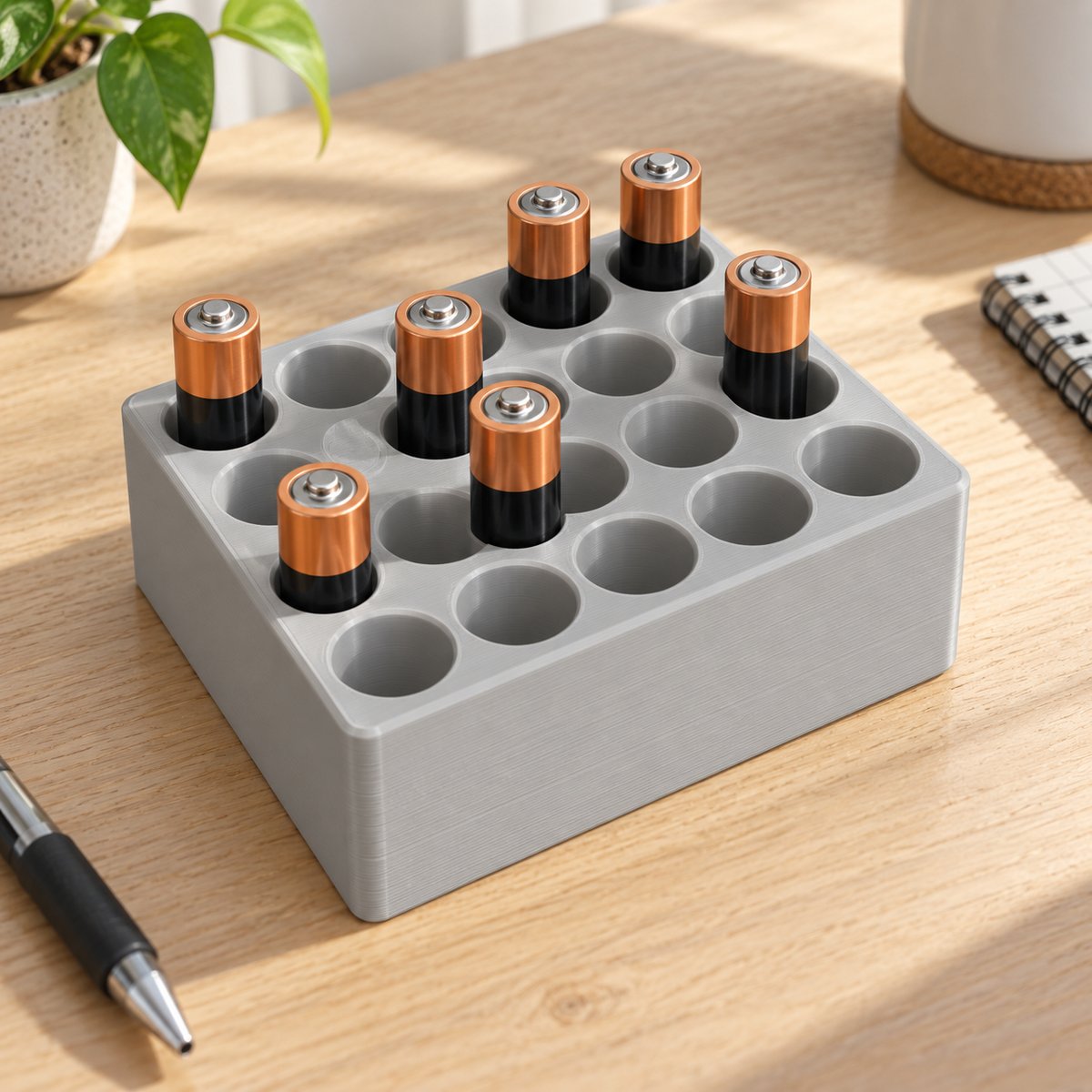 Batteriholder for AA, AAA og 18650