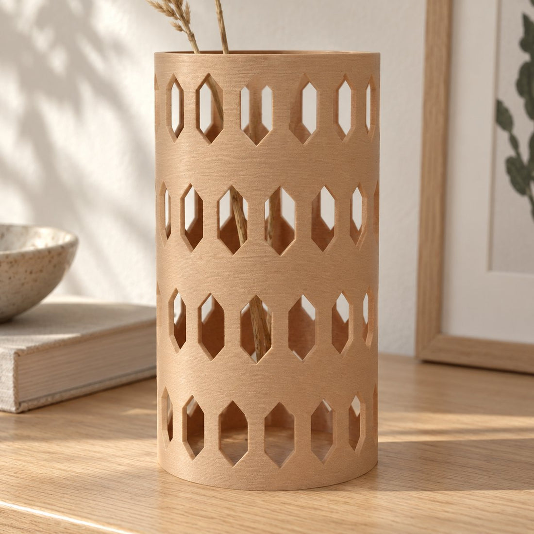 3D-printet nettvase: sekskant – illustrasjon