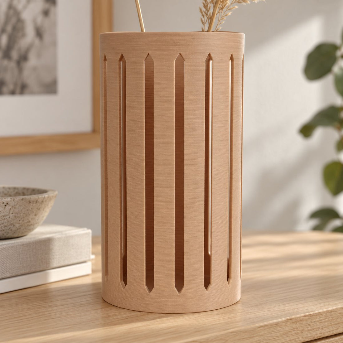 3D-printet nettvase: siv – illustrasjon