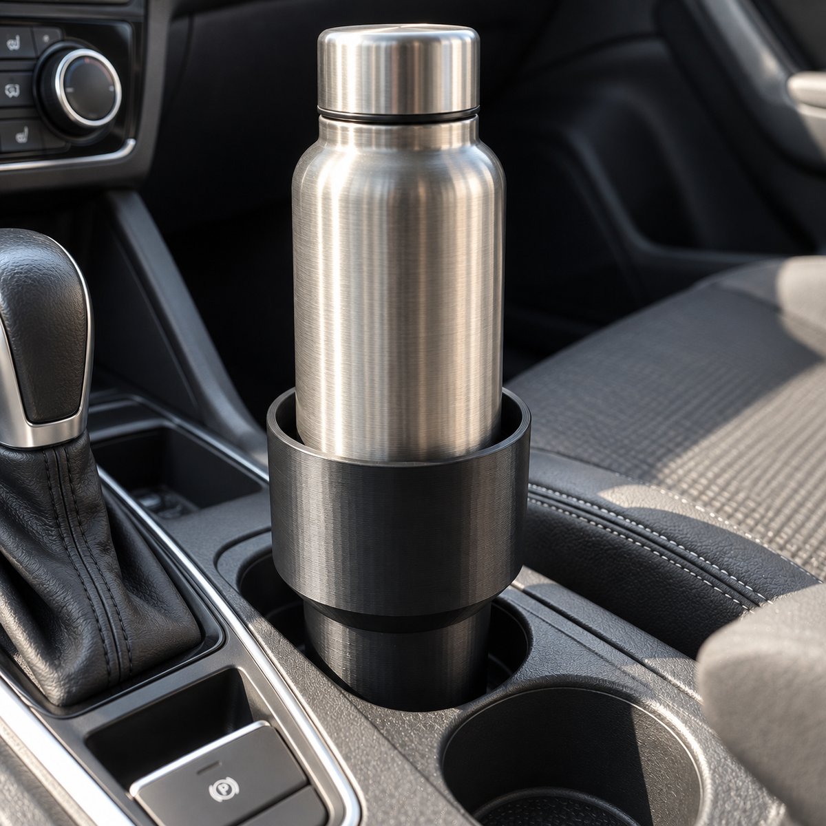 Koppholder-adapter for store flasker og krus