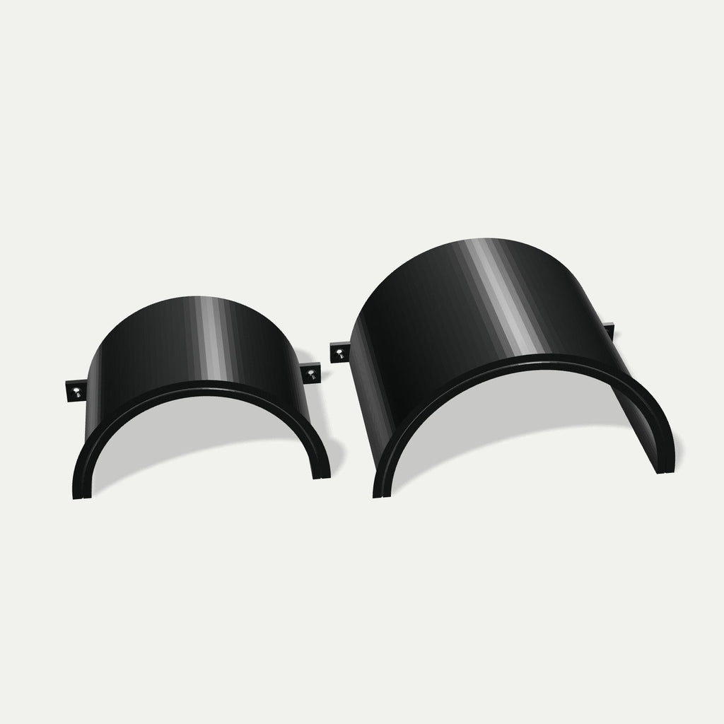 Hageslangeholder for vegg – størrelser side om side
