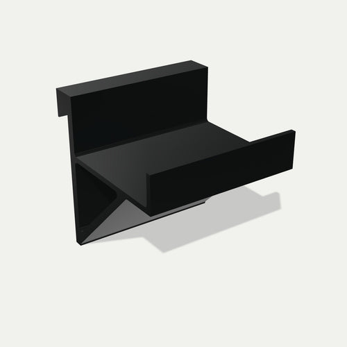 Batteriholder for veggskinne i svart